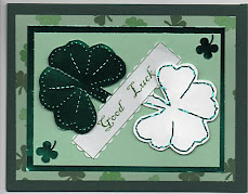 class 1 Good Luck card(Stitching clover)