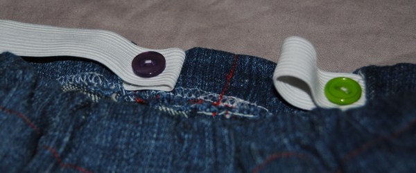 Adding elastic to a jeans waistband (buttonhole elastic tutorial) -  Elizabeth Made This