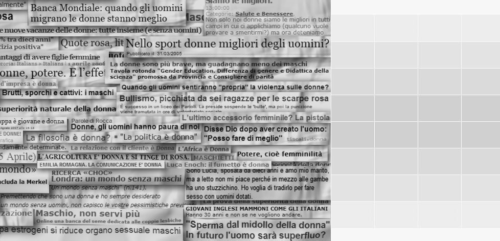 UOMO - (RAPPRESENTAZIONE NEGLI ARTICOLI DI GIORNALE)