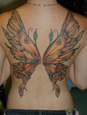 Tatuaje tattoo Alas de angel malvado en espalda. Tattoo Artist