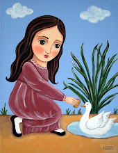 Girl Feeding a Duck