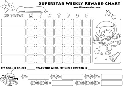 Sticker Reward Chart For 4 Year Old