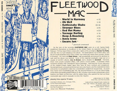 Site Blogspot  Living Boston on Johnny Clara Y Cia  Fleetwood Mac   Live At The Boston Tea Party  1970