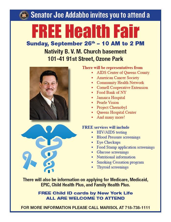 Lost in the Ozone... Health Fair at Navitity BVM Church on September