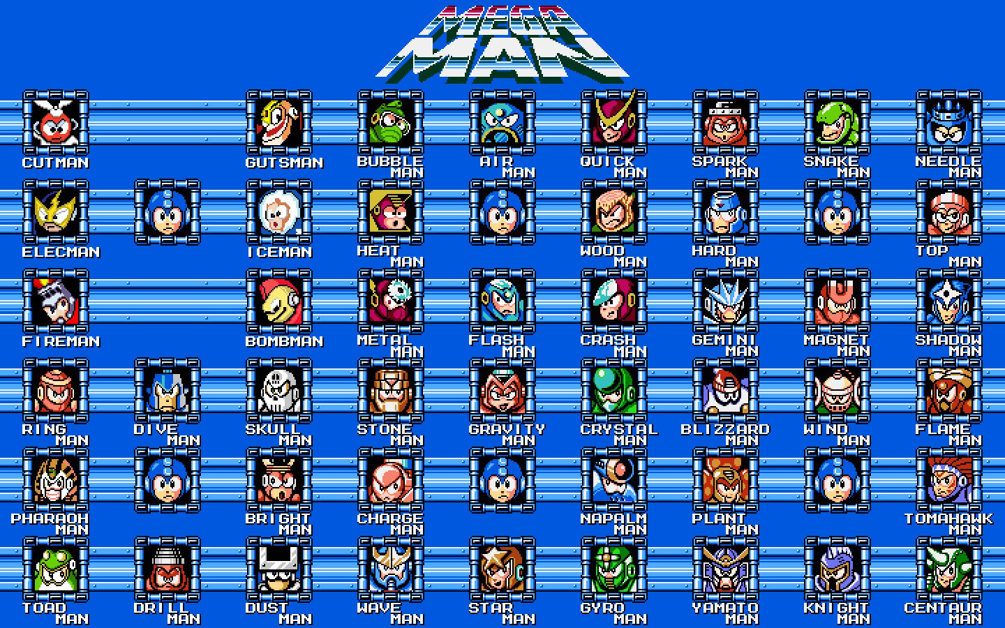 videojuegos clásicos  Mega+Man+Villians