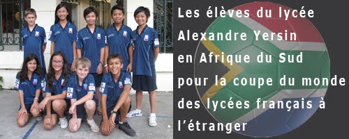 Les élèves du lycée français Alexandre Yersin de Hanoi en Afrique du Sud
