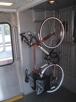 Image of bike on Amtrak's Capitol Corridor train