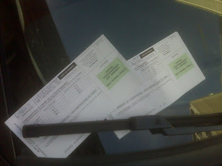 Parking Tickets on Car in Paris