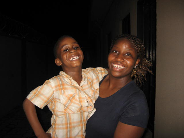 Me and a young boy from Nigeria