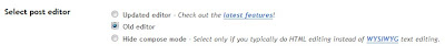 Blogger radio buttons to select new updated post editor or old post editor Blogger radio buttons to select new updated post editor or old post editor