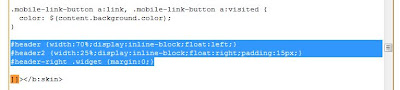 CSS edited to define second blog header