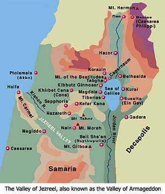 Valley of Jezreel Map Valley of Jezreel Map