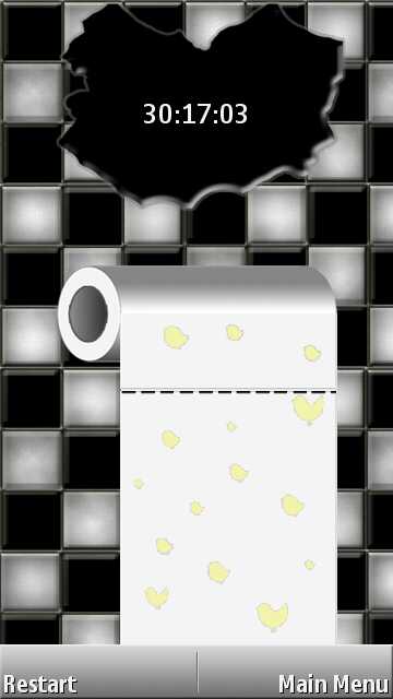 unroll the toilet paper as
