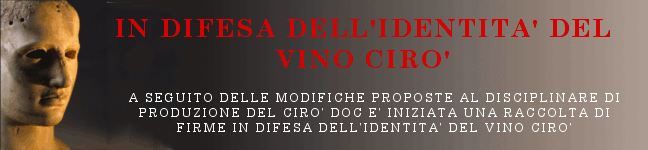 In difesa dell'identità del vino Cirò