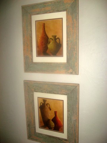 Frames made from inside walls of old house