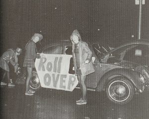 Debbie M. Helps With the Car Caravan for Home Coming Queen