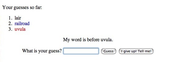 Bananagrammer Guess My Word a fun wordguessing game