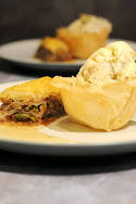 Cardamom Honey Baklava Ice Cream in Phyllo Cups