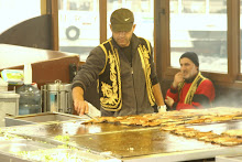 preparing fish kebab