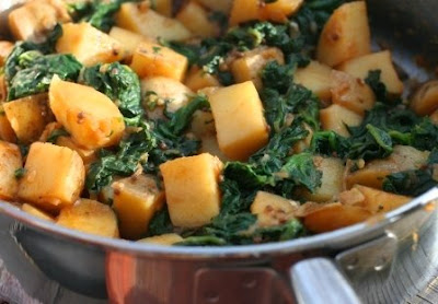 V e g a n D a d: Indian-Style Potatoes and Spinach