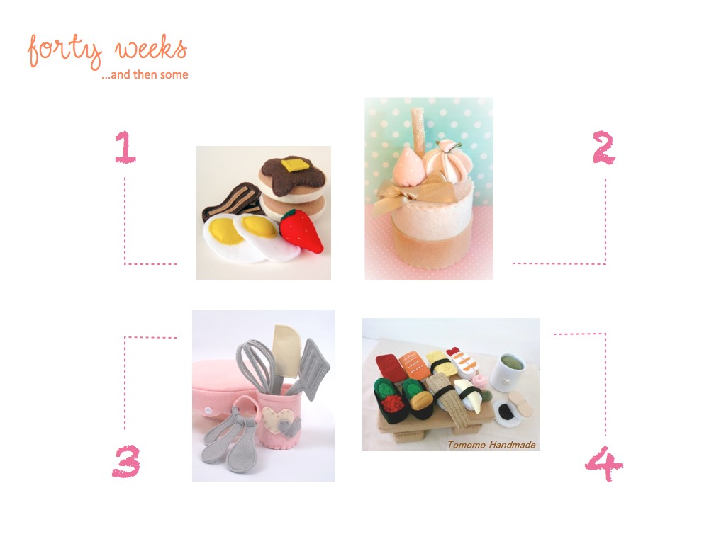 Forty Weeks Love Felt Play Food