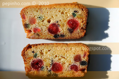 Cake de frutas confitadas