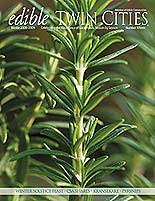 Cover of Edible Twin Cities, with nice closeup shot of a rosemary plant