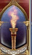 Illustration of a flaming pillar