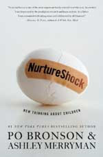 Cover of Nurture Shock shows a broken egg put back together with a bandaid