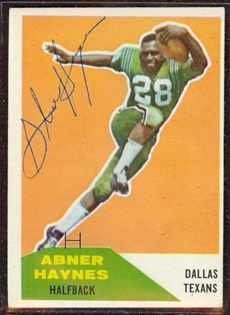 Abner Haynes of the old Dallas Texans. Visit us on Facebook at