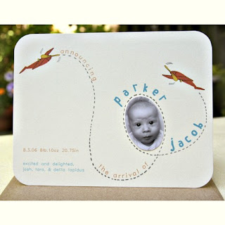 chickprint baby announcement | simple pretty