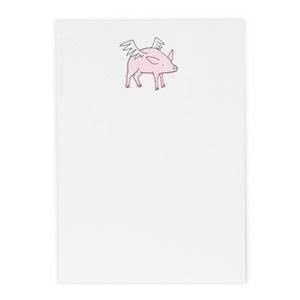 seraph stationery pigs fly card | simple pretty