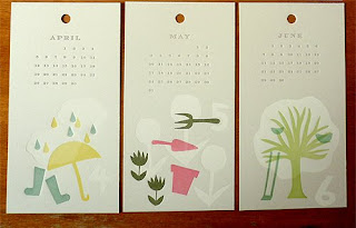 black pearl press 2009 letterpress calendar | simple pretty