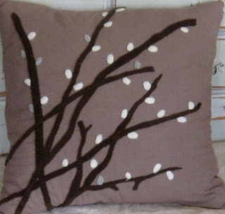 pillow happy pussy willow pillow cover | simple pretty