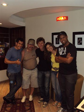 Na TRIBO MELODIA - Da esquerda pra direita "Pato, Zenildo, Val Martin, Moana, GagoMan"