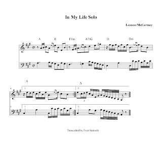 jazz improvisation lessons the beatles in my life solo in my life piano solo sheet music
