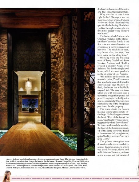 Architectural Digest Jennifer Aniston Home Pictures. Jennifer Anistons Zen Hillside