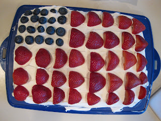 4th of july flag cake