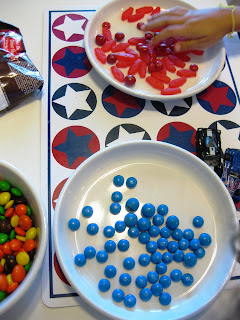 patriotic rice krispie treat flag