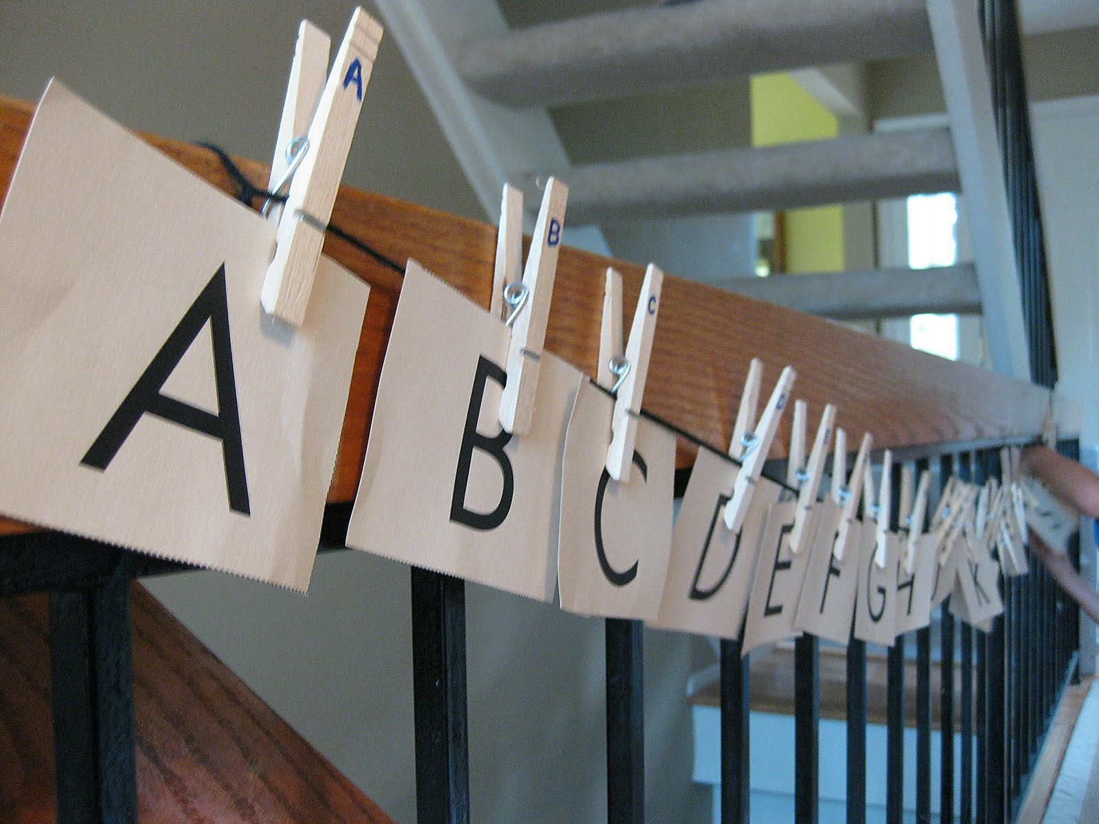 teach mama abc cards and clothespin match