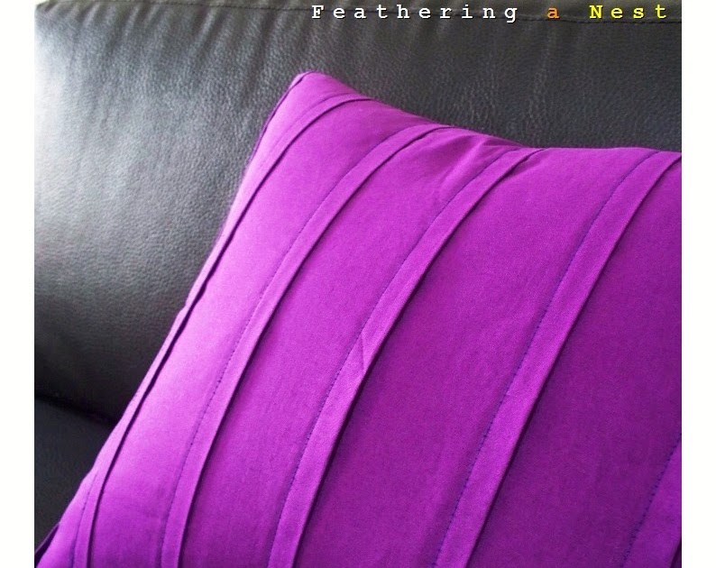 Feathering a Nest Purple Cushion Covers
