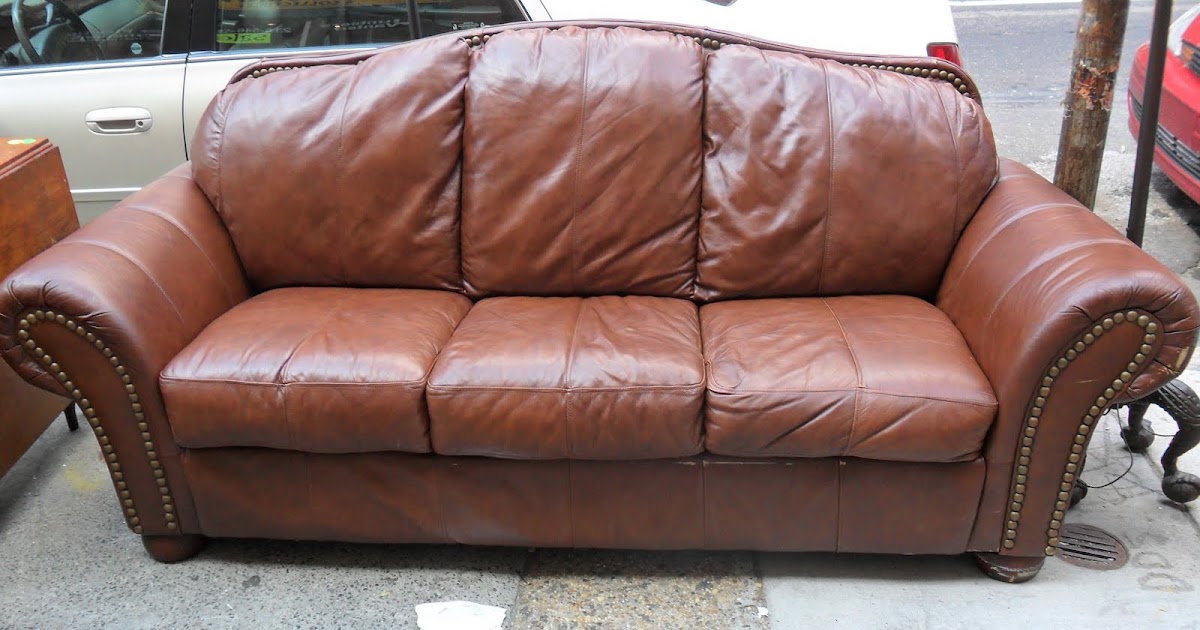 Uhuru Furniture & Collectibles Leather Couch SOLD