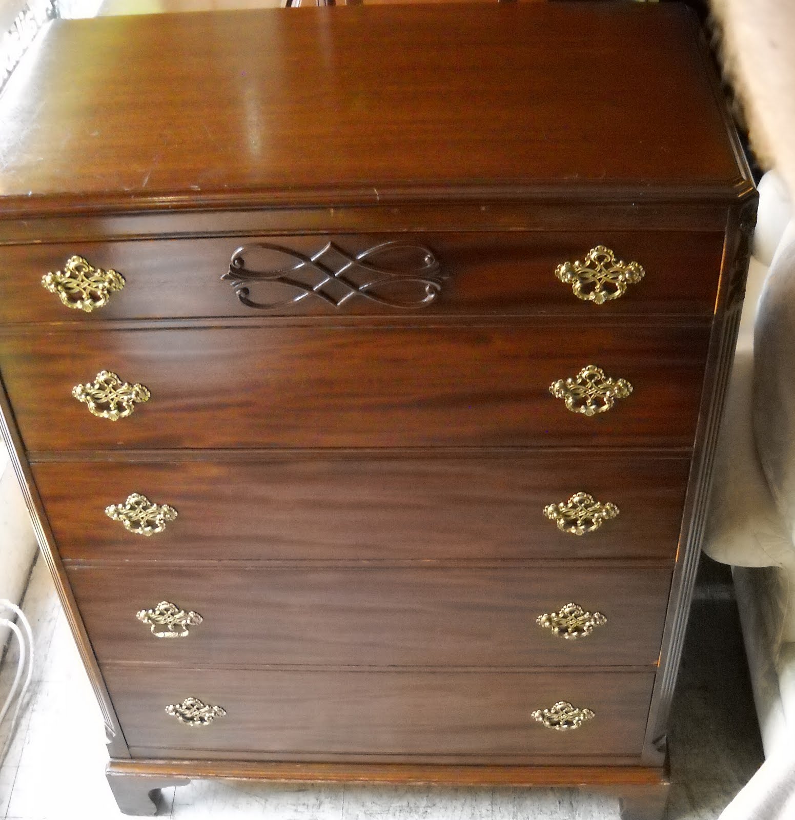 Uhuru Furniture Collectibles 1940s Solid Mahogany Bedroom