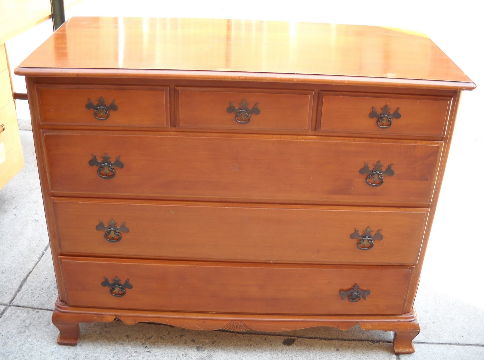 Uhuru Furniture & Collectibles Rock Maple Dresser SOLD