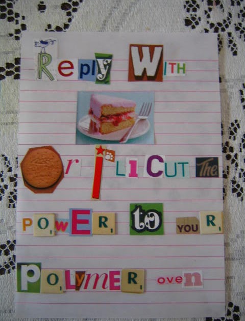 Ransom note example picture
