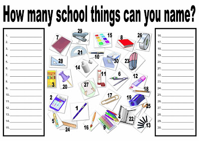 School Things (Naming) School+Things+Naming