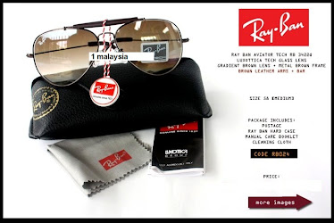RAY BAN TECH AVIATOR OUTDOORSMAN RB 3422 Q TWO TONE GRADIENT LENS + METAL BROWN FRAME LEATHER ARMS