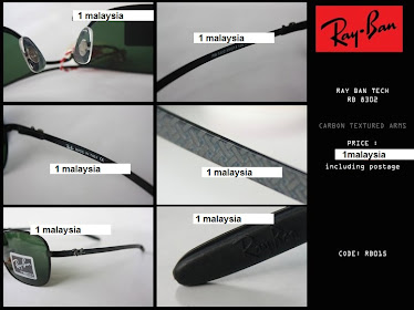 RAY BAN TECH RB 8302 LUXXOTICA GLASS CARBON TEXTURED ARMS