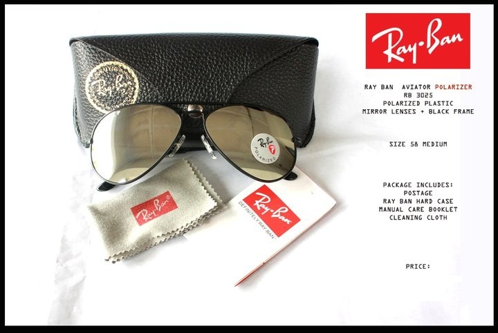 RAY BAN P AVIATOR SIZE 58 POLARIZED BAUSCH & LOMB LENS RB 3025