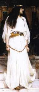 John William Waterhouse - Mariamne Leaving the Judgement Seat of Herod (1887) detail